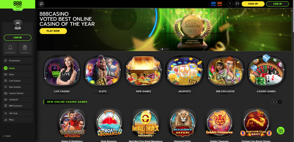 888 Casino screenshot 1