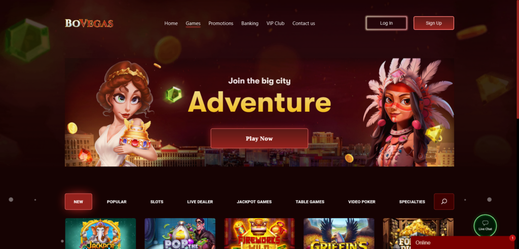 BoVegas Casino games