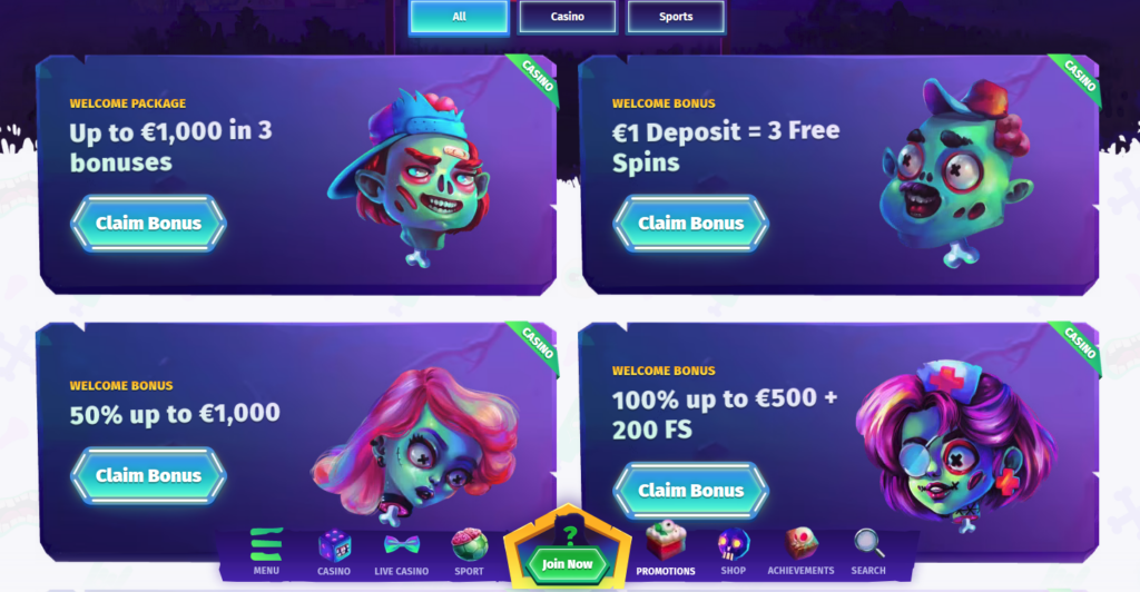 Casombie casino bonuses and promotions