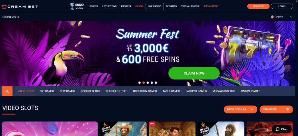 Dreambet casino games